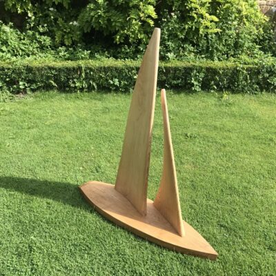 Carved Sailboat - Oak & Ash